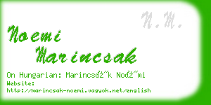 noemi marincsak business card